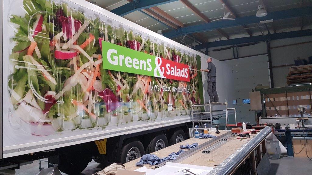 Bestickering vrachtwagen Greens en Salads